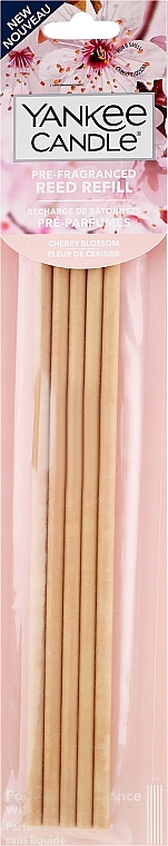 Fragranced Reed Diffusers Refill - Yankee Candle Cherry Blossom Pre-Fragranced Reed Refill — photo N1