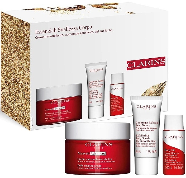 Bundle - Clarins Masvelt Advanced Kit (cr/200 ml + b/scrub/30 ml + b/gel/30 ml) — photo N1