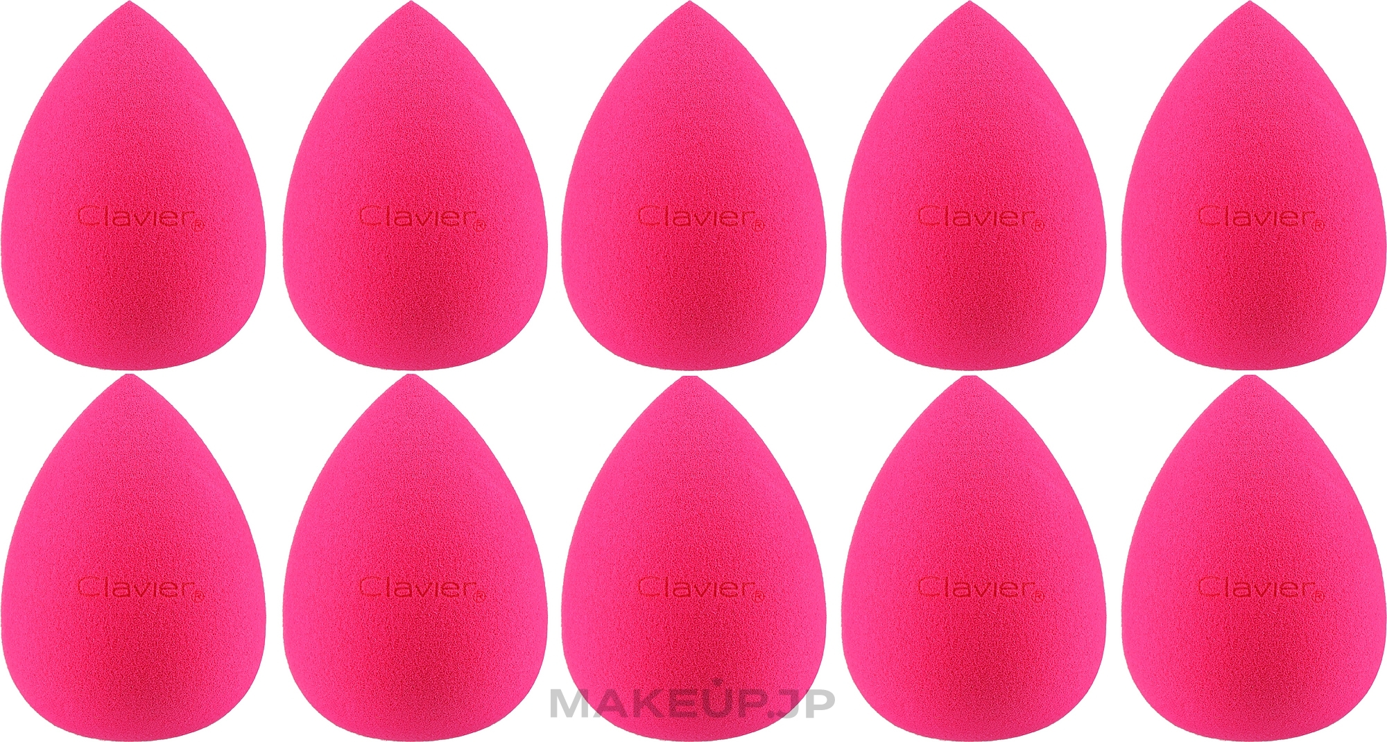 Makeup Sponge Set, pink - Clavier Tender Blender Super Soft — photo 10 szt.