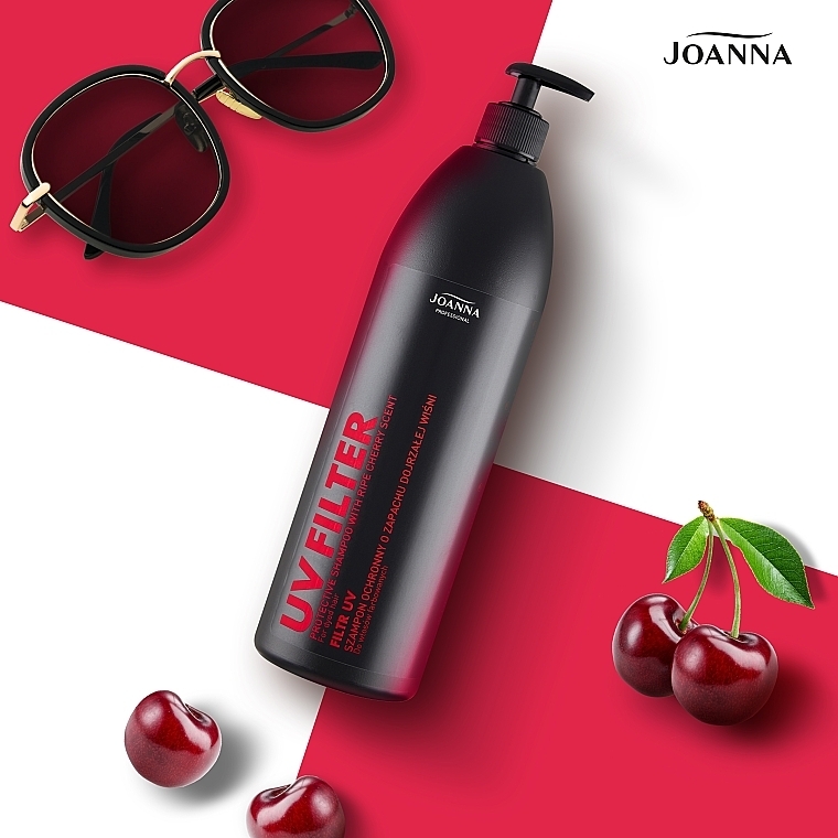 UV Filter Cherry Scent Shampoo for Colored Hair - Joanna Professional Hairdressing Shampoo — photo N8