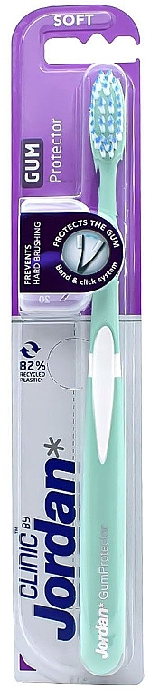 Toothbrush, soft, mint - Jordan Clinic Gum Protector Soft Toothbrush — photo N1