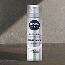 Antibacterial Shaving Foam "Silver Protection" - NIVEA MEN Silver Protect Shaving Foam — photo N3