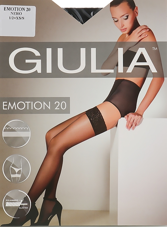 Stockings "Emotion" 20 Den, nero - Giulia — photo N1