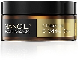 Fragrances, Perfumes, Cosmetics Charcoal & White Clay Hair Mask - Nanoil Charkoal & White Clay Hair Mask