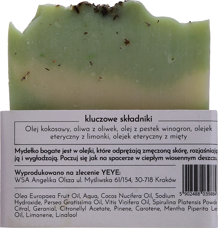 Natural Soap 100% "Mint and Lime" - Yeye Natural Lime and Mint Soap  — photo N3