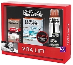 Fragrances, Perfumes, Cosmetics Set - L'Oreal Paris Men Expert Vita Lift Hydra Sensitive (cr/50ml + after/sh/w/100ml + deo/150ml)