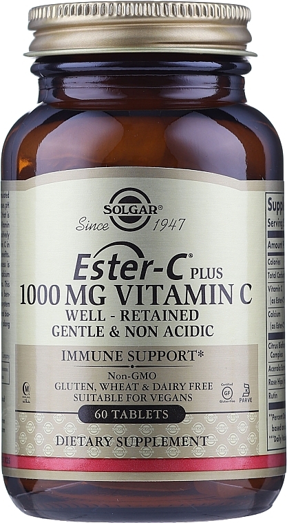 Vitamin C Dietary Supplement  - Solgar Ester-C Plus 1000 mg — photo N4