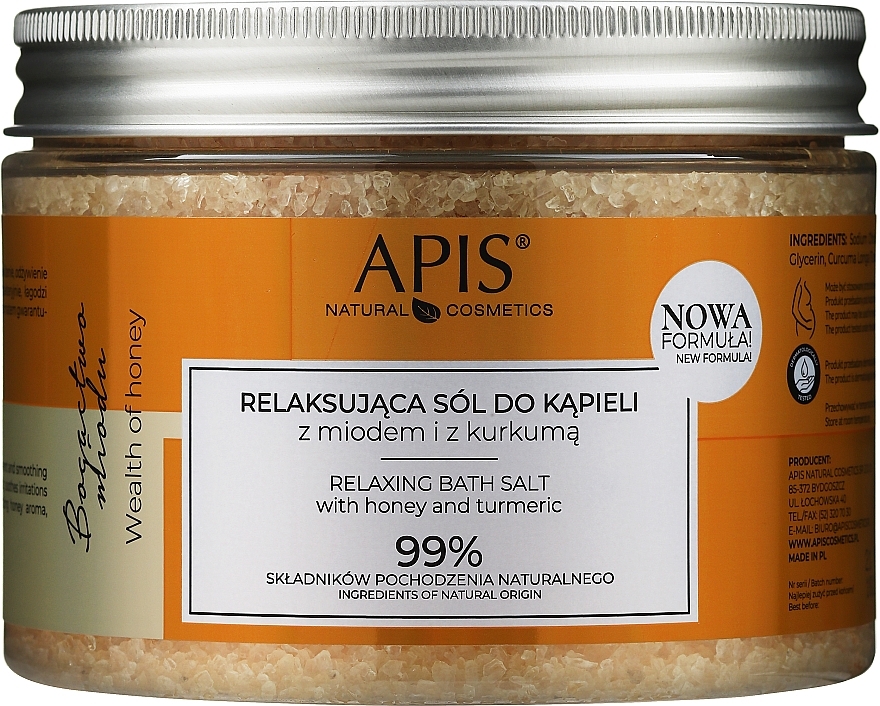 Honey & Turmeric Bath Salt - Apis Professional Relaxing Body Salt — photo N8