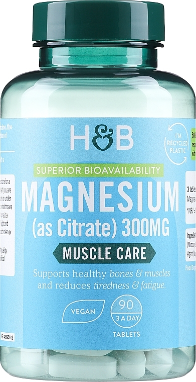 Magnesium Citrate Food Supplement - Holland & Barrett Magnesium Citrate 300mg — photo N1
