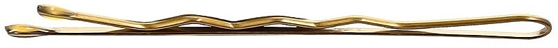 Waved Hair Grips, 4 cm., golden - Lussoni Waved Hair Grips 4 cm Golden — photo N1