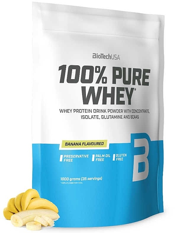 Banana Protein - BioTech 100% Pure Whey Banana Protein — photo N1