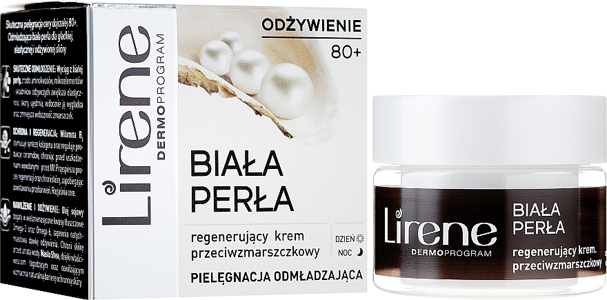 Anti-Wrinkle Cream "White Pearls" 80+ - Lirene — photo N1