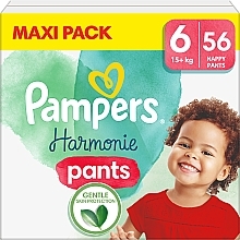 Harmonie Nappy Pants, size 6 (15 + kg), 56 pcs - Pampers — photo N1