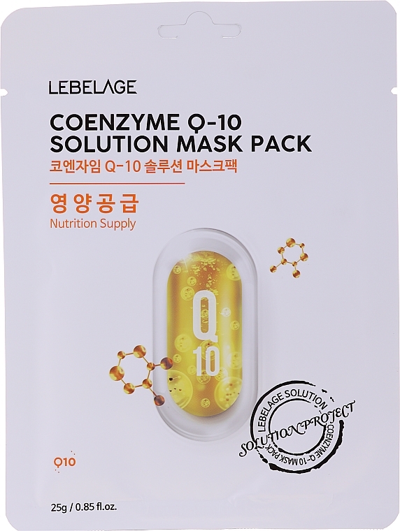 Facial Sheet Mask - Lebelage Coenzyme Q-10 Solution Mask — photo N1