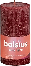 Fragrances, Perfumes, Cosmetics Cylindrical Candle, velvet red, 130/68 mm - Bolsius Candle Rustic Shine