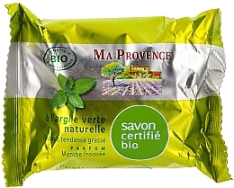 Organic Soap with Mint Scent "Grren Clay" - Ma Provence Nature Soap — photo N1