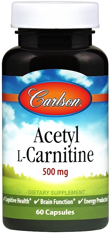 Acetyl L-Carnitine, 500 mg - Carlson Labs Acetyl L-Carnitine — photo N6