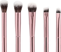 Eye Brush Set, 5 pcs - Glov Eye Makeup Brushes Pink — photo N2