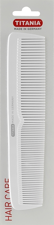 Plastic Comb, 19.5 cm, white - Titania — photo N1