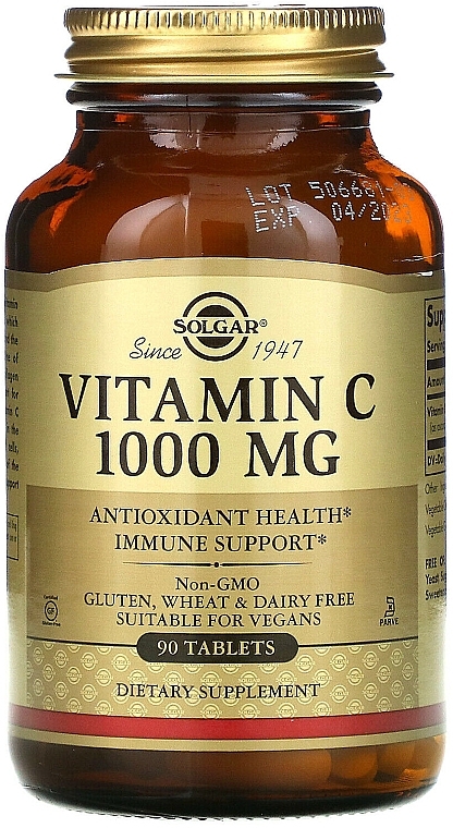 Vitamin C Dietary Supplement, 1000mg - Solgar Vitamin C — photo N1