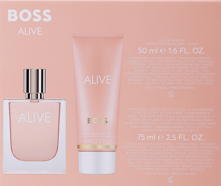 Set (edp/50ml+b/lot/75ml) - Hugo Boss Boss Alive — photo N4