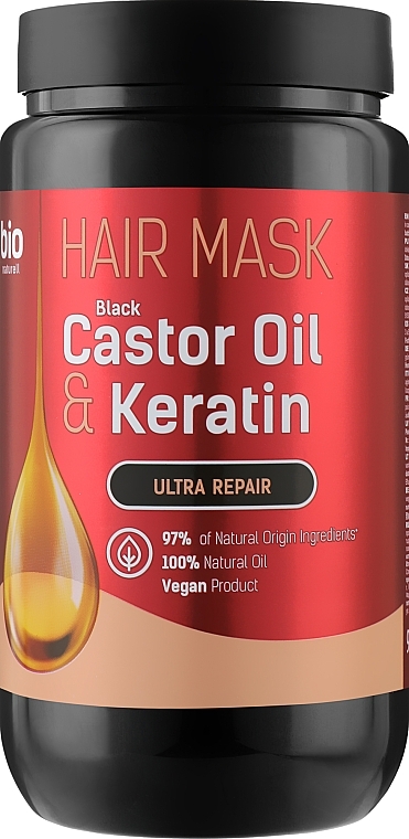 Hair Mask 'Castor Oil & Keratin' - Bio Naturell Hair Mask — photo N1