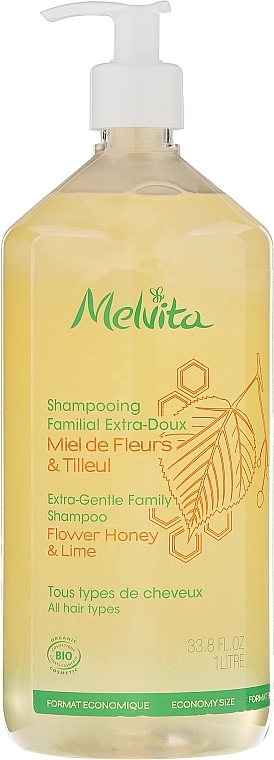 Hair & Body Shampoo "Flower Honey & Lime" - Melvita Extra-Gentle Family Shampoo — photo N1