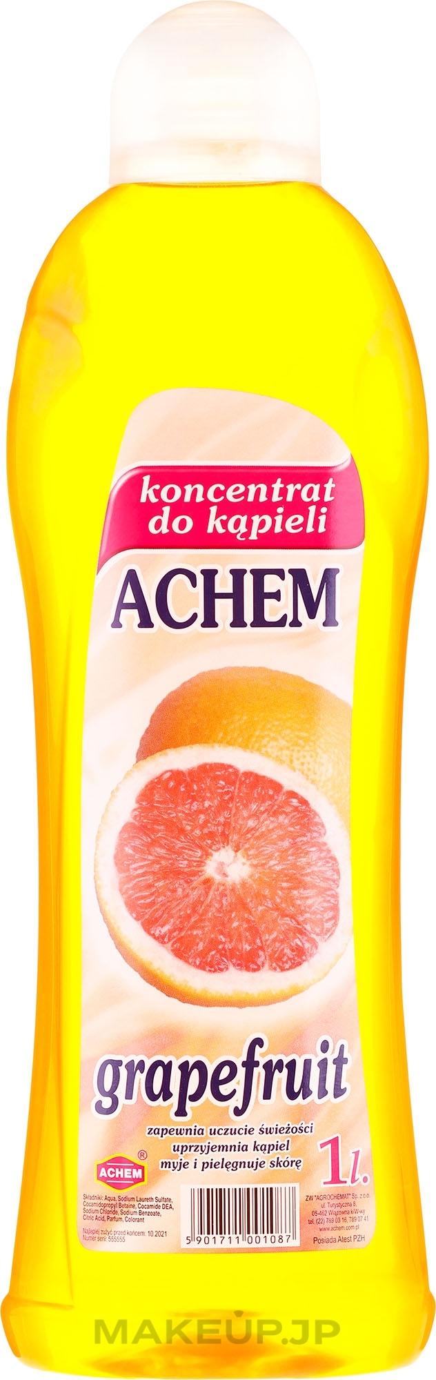Liquid Bath Concentrate "Grapefruit" - Achem Concentrated Bubble Bath Grapefruit — photo 1000 ml