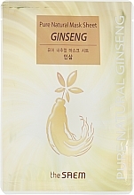 Fragrances, Perfumes, Cosmetics Ginseng Sheet Mask - The Saem Pure Natural Mask Sheet Ginseng