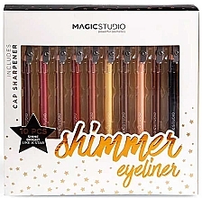 Magic Studio Colorful Shimmer Eyeliner Set - Eyeliner Set, 10 pcs — photo N1