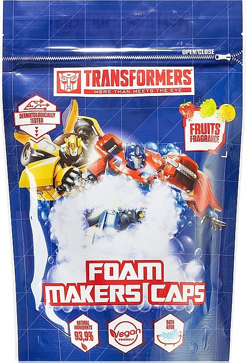 Foam Makers Caps with Fruity Scent - Buzzy Transformers Foam Makers Caps — photo N1