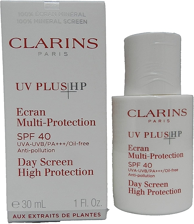 UV + Anti-Pollution Protective Face Cream - Clarins UV Plus Anti-Pollution Sunscreen Multi-Protection Broad Spectrum SPF 40  — photo N1