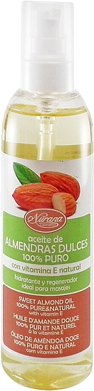 Skin & Hair Oil - Nurana Sweet Almond Oil With Vitamin E — photo N1