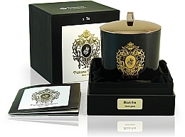 Fragrances, Perfumes, Cosmetics Tiziana Terenzi Black Fire Black Glass - Scented Candle with Lid