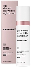 Fragrances, Perfumes, Cosmetics Face Cream - Mesoestetic Age Element Anti-wrinkle Night Cream