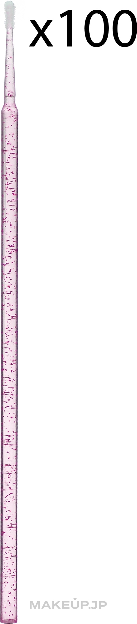 Lash Microapplicator, pink glitter, 100 pcs - Lewer Krystal — photo 100 szt.