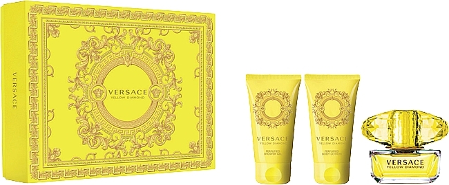 Versace Yellow Diamond - Set (edt/50ml + b/lot/50ml + sh/gel/50ml) — photo N1