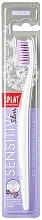 Fragrances, Perfumes, Cosmetics Professional Sensitive Toothbrush, medium, white and purple - SPLAT 