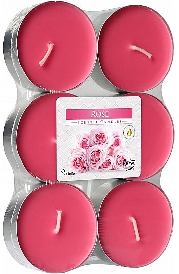 Rose Tealight Set - Bispol Pink Maxi Scented Candles — photo N1