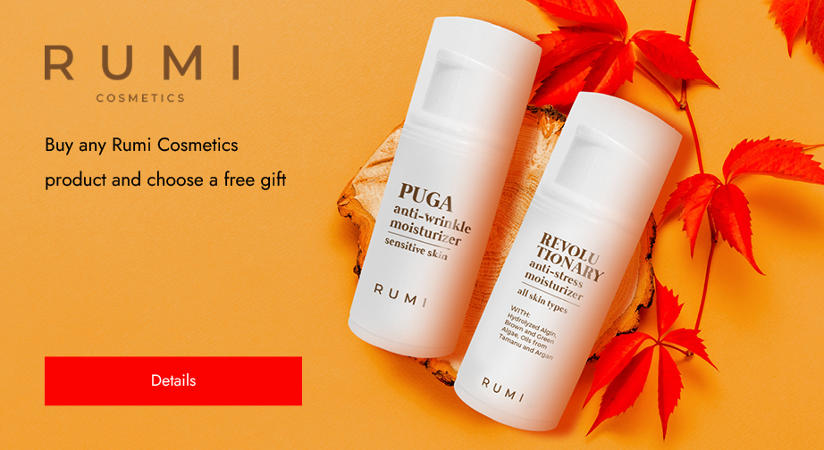 Buy any Rumi Cosmetics product and choose a free gift