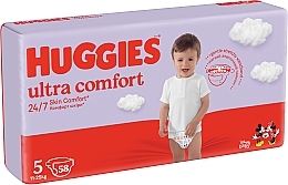 Ultra Comfort Diapers, size 5, 11-25 kg, Mega, 58 pcs. - Huggies — photo N2