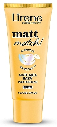 Matt Foundation Base SPF 15 - Lirene Matt Match! Foundation SPF15 — photo N1