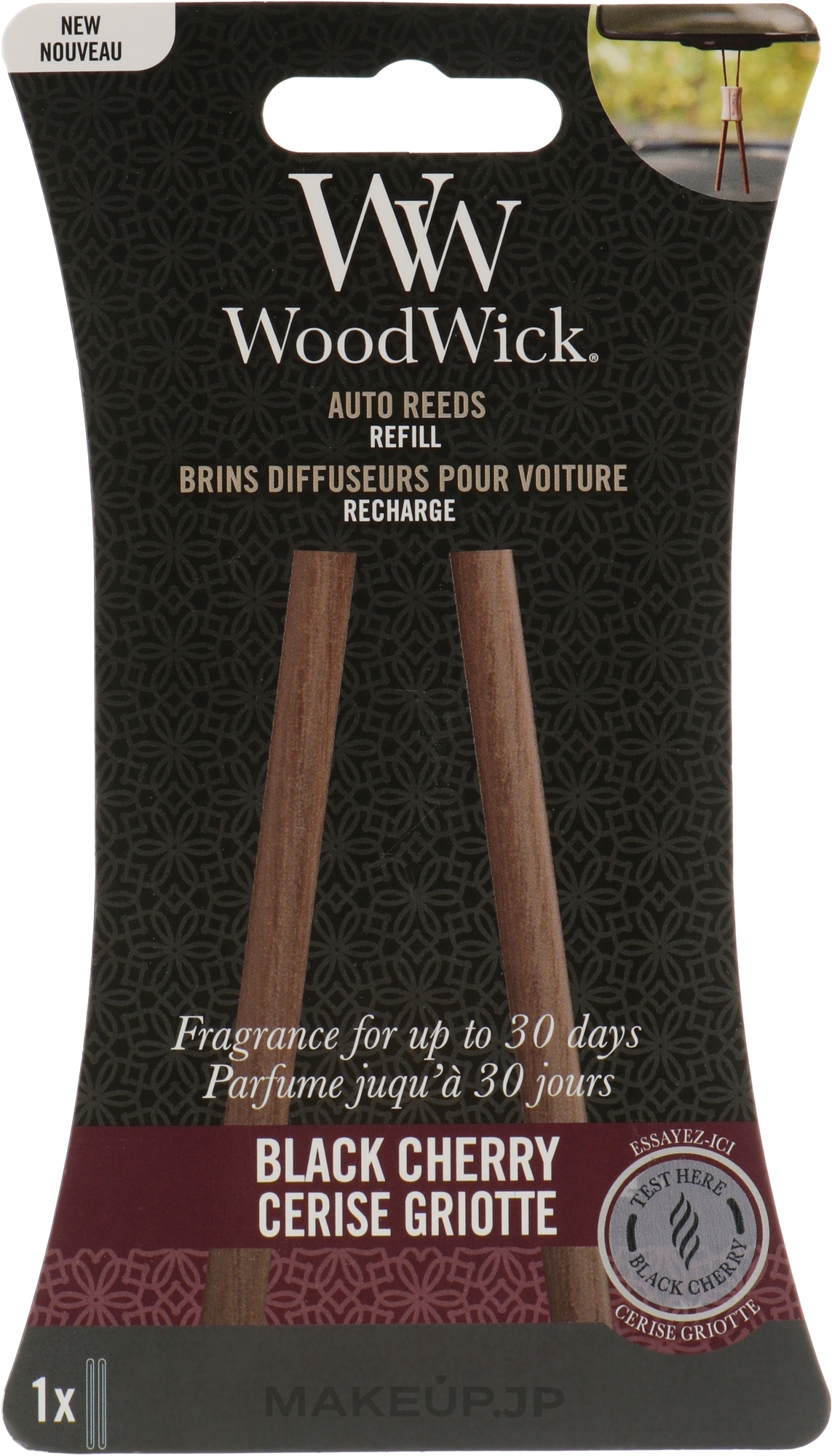 Car Reed Diffuser (refill) - Woodwick Black Cherry Auto Reeds Refill — photo 20 g