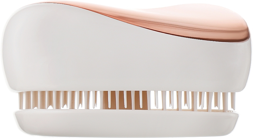Compact Hair Brush - Tangle Teezer Compact Styler Rose Gold Cream — photo N4