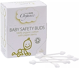 Baby Cotton Buds with Stopper - Simply Gentle Baby Organic Baby Safety Buds — photo N1