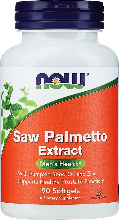 Saw Palmetto Extract with Pumpkin Seed Oil & Zinc - Now Foods Saw Palmetto Extract With Pumpkin Seed Oil And Zinc — photo N1