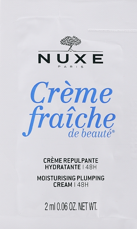 Moisturising Lifting Face Cream - Nuxe Creme Fraiche De Beaute Moisturizing Plumping Cream 48H (sample) — photo N1