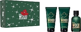 Fragrances, Perfumes, Cosmetics Dsquared2 Green Wood Pour Homme - Set (edt/100ml + sh/gel/100ml + ash/balm/100ml)