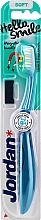 Fragrances, Perfumes, Cosmetics Kids Toothbrush "Hello Smile", soft, dark-blue with magnet - Jordan Hello Smile Soft