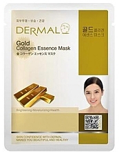 Fragrances, Perfumes, Cosmetics Collagen Sheet Face Mask with Colloidal Gold - Dermal Gold Collagen Essence Mask